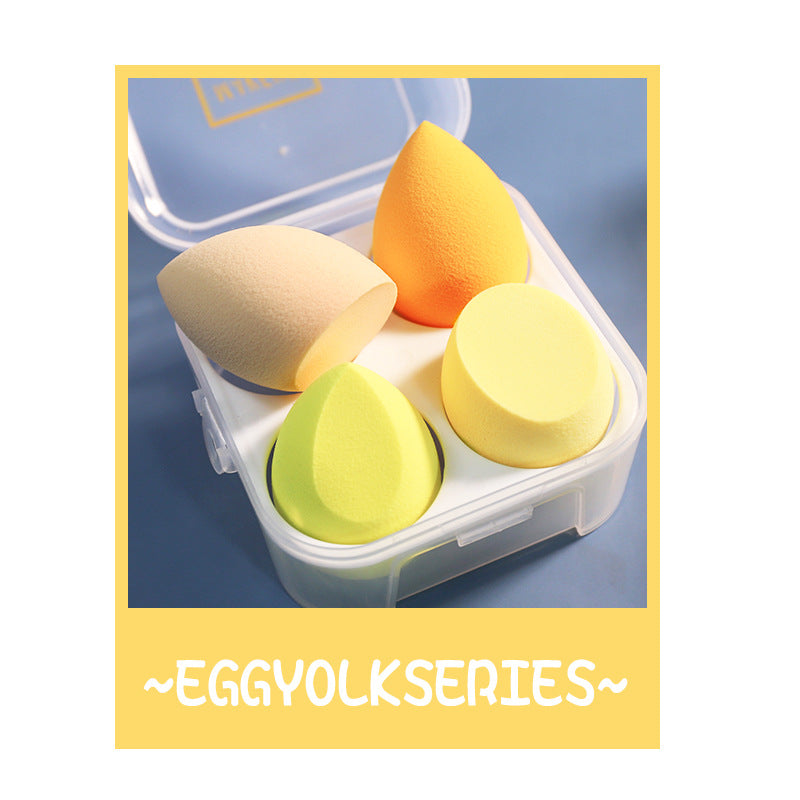 4-pack beauty egg, no powder, no powder, wet and dry use, soft powder puff, makeup tool, sponge puff