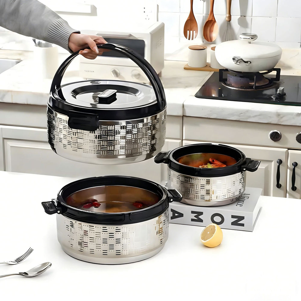 large-capacity stainless steel insulated bucket lunch box food warmer insulated pot bucket cold and hot rice bucket
