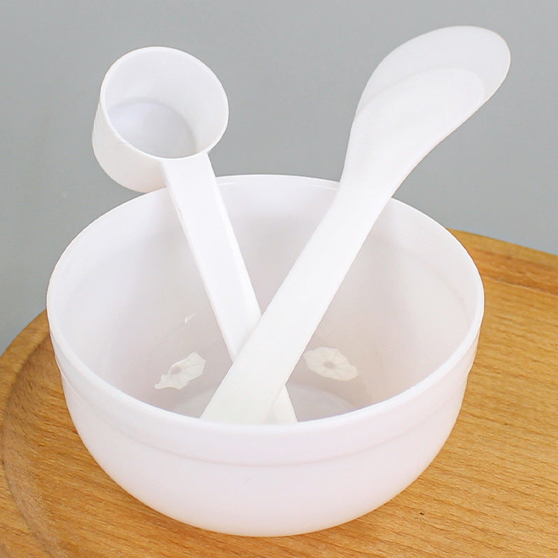 Beauty mask mixing tool set - includes bowl, spatula, spoon, plastic bowl, measuring spoon, stirring stick, 10ml spoon, spa application three-piece set