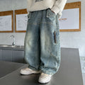 Kids' spring pants for boys: stylish new spring/autumn trousers for older boys, korean style, trendy denim jeans