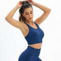 Clearance cross-border seamless knit sexy back fitness top sweat-wicking breathable running sports bra yoga wear for women