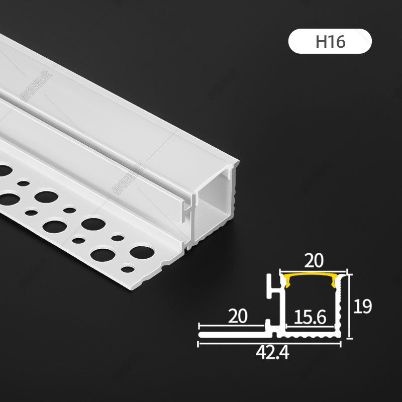 Double eyelid unilateral upward lighting linear light strip living room ceiling linear light strip side luminous aluminum slot linear light slot