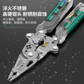 Baolian foldable electrical tester wire stripper - electrician's multi-tool: wire connector pliers, wire cutter, and stripping tool