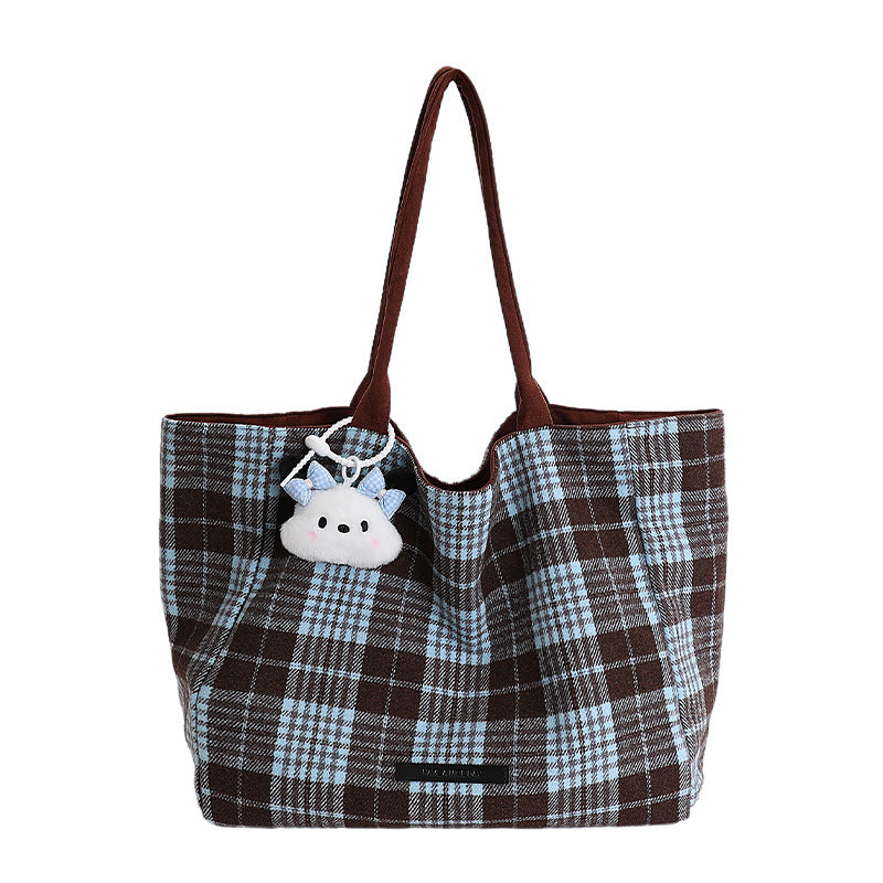 Korean style canvas tote bag - new autumn/winter collection - versatile student backpack/shoulder bag - double-sided casual design - large capacity