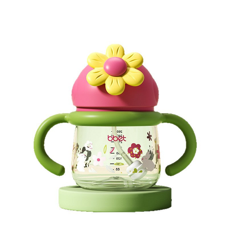 Baohui baby bottle tritan baby-resistant wide-diameter water cup baby learning cup sliding cover anti-choking gravity ball water cup