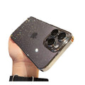 Suitable for iphone16promax starry sky glitter phone case apple 17 electroplated pc lens film all-inclusive protective cover
