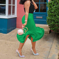 Women's mermaid elastic high waist pink asymmetrical ruffle skirt elegant party dress