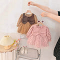Girls' long-sleeve dress - spring/autumn  new collection - princess style long-sleeve tulle dress with vest overlay (two-piece look)