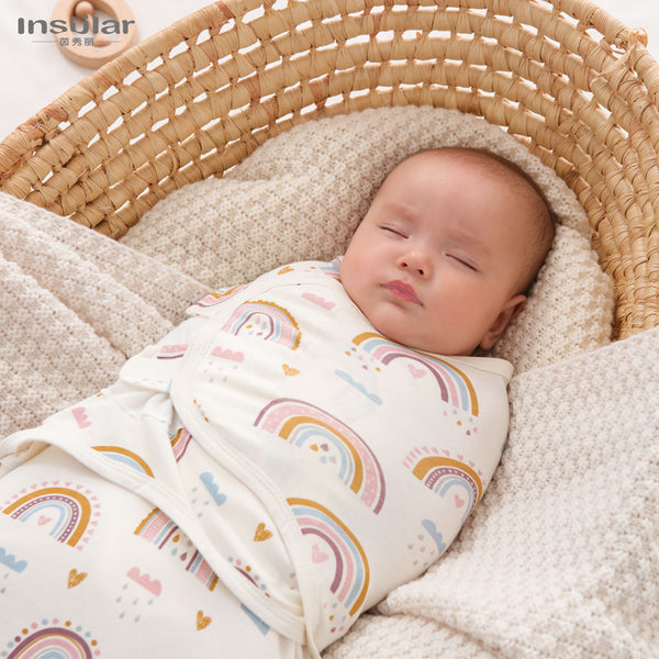 Yinxiuli cotton baby swaddle towel newborn anti-shock baby sleeping bag printing four seasons baby quilt