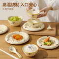 Shaun the sheep bowl and plate tableware suitfor home cartoon bowl high-looking ceramic bowl plate soup bowl small rice bowl