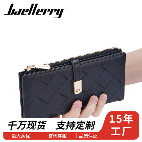 2023 new women's wallet long magnetic buckle multi-card clutch bag fashion mobile phone wallet girls wallet