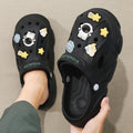 Crocs men's summernew arrival outdoor beach thick solenon-slip sandals toe-cap half slippers men2025outwear