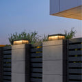 Outdoor solar fence post lights - modern minimalist waterproof lighting for home, villa, and gate pillars