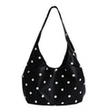 2025 new korean style ins polka dot shoulder bag - large capacity, fashionable, minimalist, versatile crossbody bag for commuting women