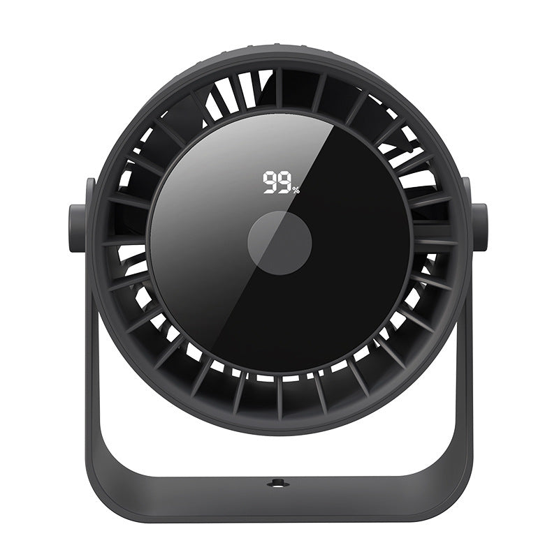 2025 new desktop air circulator fan - usb wall-mounted, home & office, rechargeable, digital display, high-speed mini fan