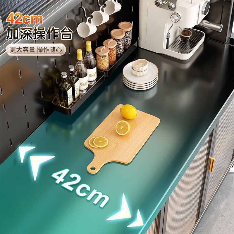 Kitchen storage cabinet thickened dustproof sideboard floor-standing multi-layer microwave oven storage cabinet cupboard with door cupboard