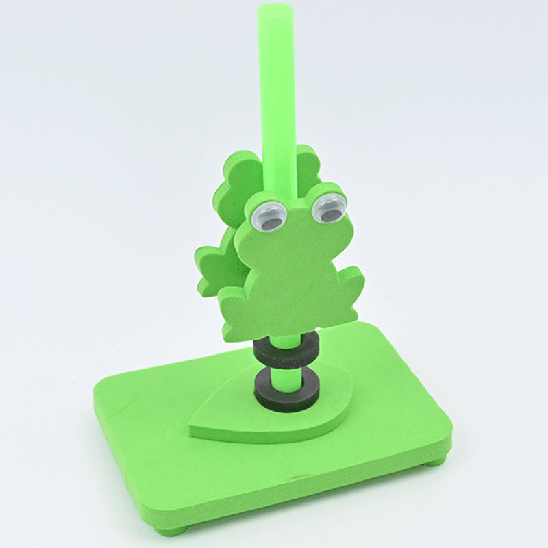 Leaping Frog, Elastic Frog Science Small Experimental Science Small Production Handmade DIY Puzzle Teaching Utensils Materials