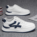 Men's white sneakers: 2026 new arrival, spring bestseller, breathable athletic casual leather shoes, versatile slip-ons, soft sole skate shoes