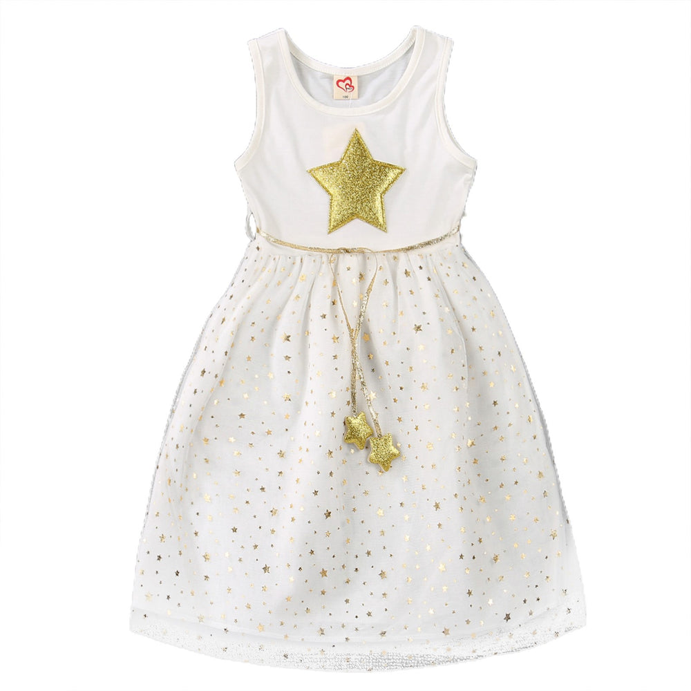 Korean style summer new five-star girl's dress chiffon children's dress princess dress - direct from the children's wear manufacturer