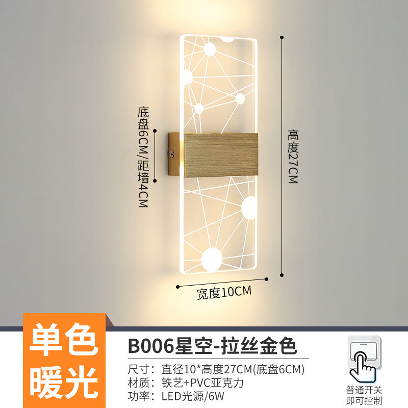 The whole network low-cost led corridor aisle entrance light new Nordic stairs balcony bedroom bedside background wall wall lamp