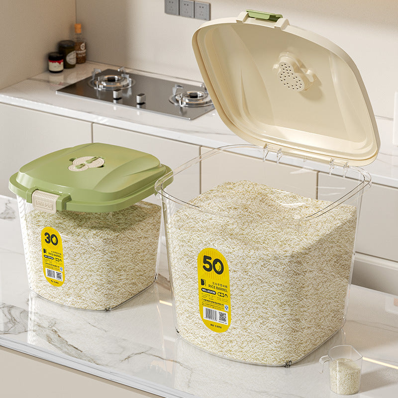 Grains Storage Sealed Box Food Grade Rice Noodle Storage Container Insect-proof and Moisture-proof 10kg High-end Household Rice Bucket