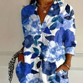 wholesale women's long-sleeved shirts, trendy all-season shirts with popular cross-border print designs, dropshipping available