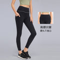 Dianqian new arrival soft and comfortable yoga pants with side flap pocket pants to lift the buttocks slimming look running sports fitness pants for women dl126