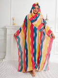 supply round neck chiffon printing abaya plus sizedress bat shirt robe women's long skirt special price