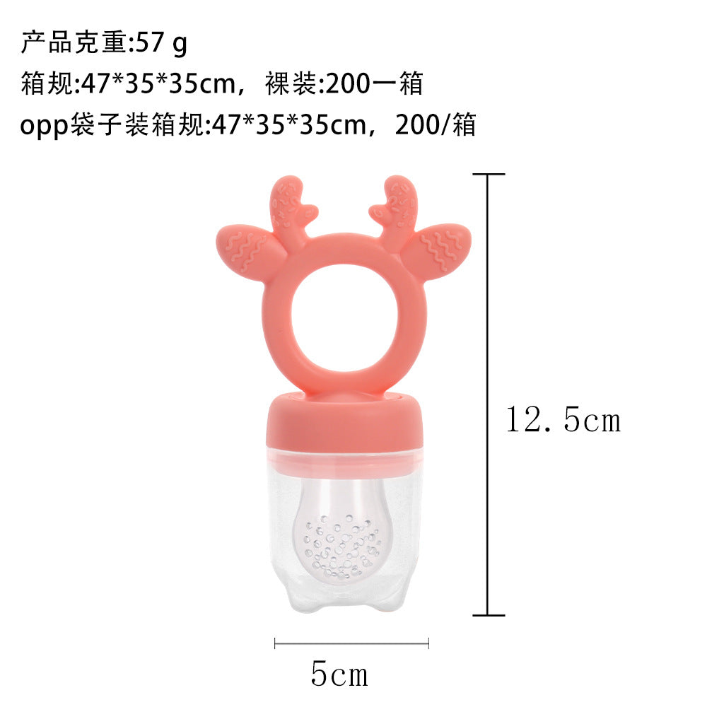 Baby Fruit and Vegetable Bite Le Food Grade Silicone Toothpaste Teeth Grinder Toddler Fruit Bite Le Baby Food Supplement