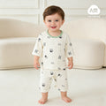 Baby pajamas modal cotton thin style kids' loungewear summer boys' and girls' three-quarter sleeve air conditioning suit two-piece set