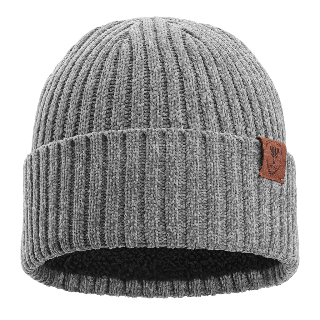 Cross-border knitted wool hats for men and women, thickened warm camping in winter, hiking tourism, cold-proof ear protectors, pullover hats