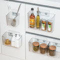 Kitchen cabinet door organizer, wall-mounted, no-drill, cabinet interior cling wrap holder, bathroom storage rack