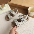 Vancahao girls' fashion sandals -  summer new collection - open-toe casual beach sandals for kids - korean style birkenstock sandals