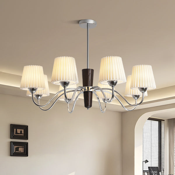 French fabric living room chandelier American retro dining room lamp advanced cream wind ancient lamp warm master bedroom lamp