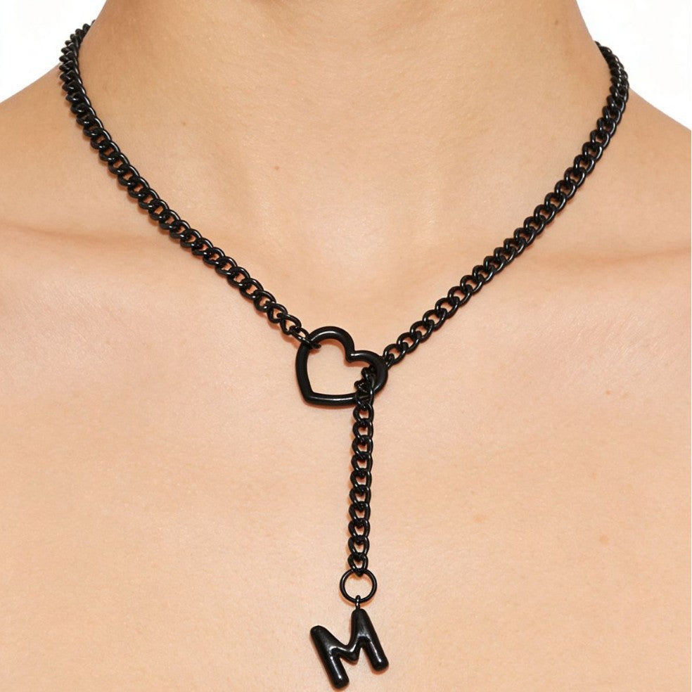 2026 cross-border hot-selling new arrival: heart & geometric titanium steel necklace - minimalist, versatile, street style women's necklace