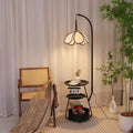 Medieval style side table floor lamp living room sofa decoration storage rack table lamp coffee table all-in-one atmosphere popular