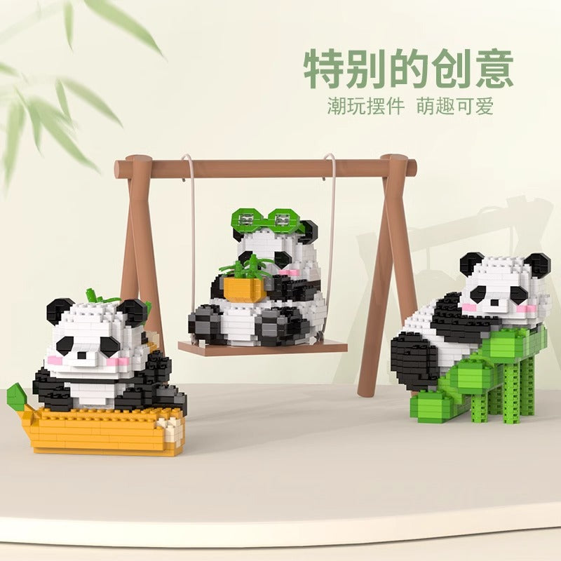 China panda life series educational assemble toys tiny particles stall compatible lego building blocks gifts wholesale
