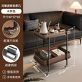 Accessible luxury saddle leather sofa trolley corner sofa storage rack movable wheeled bedside table living room for home coffee table