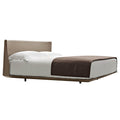 Italian normcore suspended bed master bedroom saddle leather alys bed 1.8m retro luxury double genuine leather art wedding bed