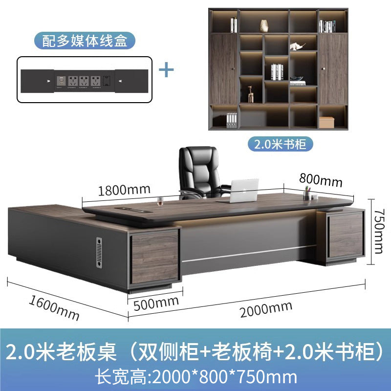 Saint li office desk - luxurious executive office desk and chair set - minimalist modern ceo desk - cross-border e-commerce