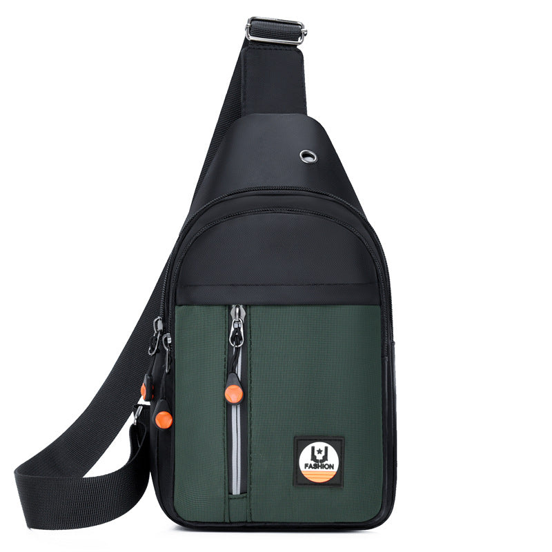 Foreign trade new men's breast bag Korean version multi-layer storage versatile shoulder bag going out trendy sports cycling messenger bag