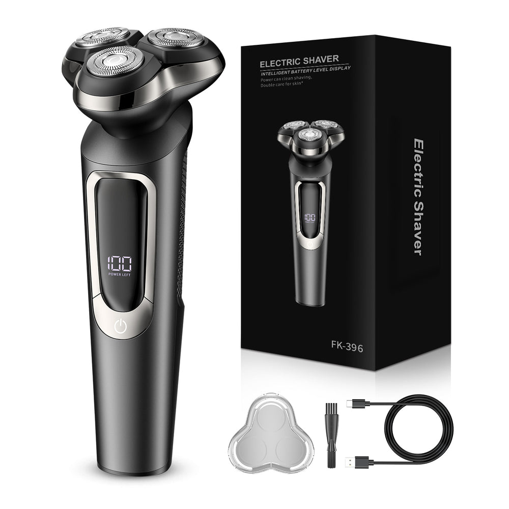 new digital display magnetic floating triple-blade electric shaver, fully washable, quick charge, men's razor