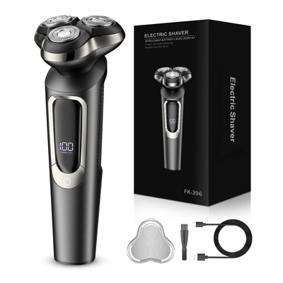 new digital display magnetic floating triple-blade electric shaver, fully washable, quick charge, men's razor