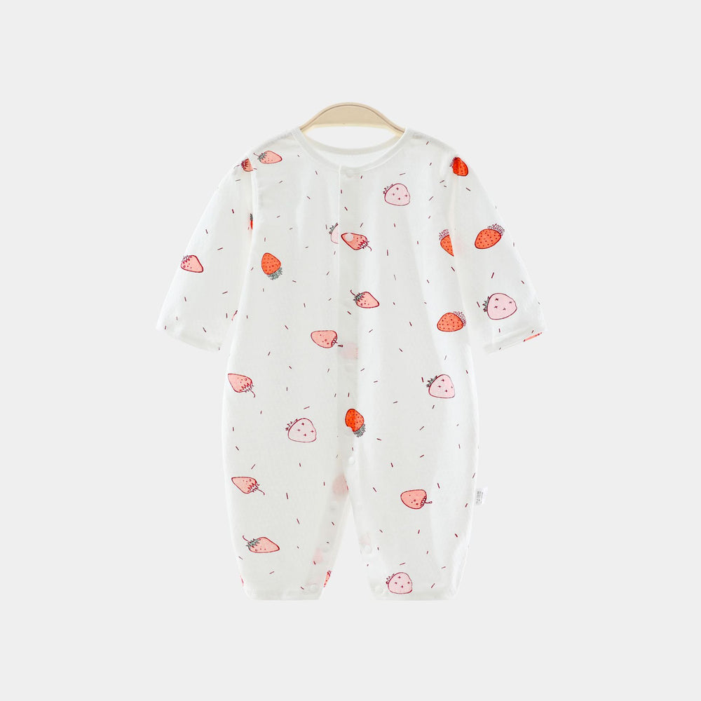 Baby clothes spring and autumn thin long sleeves air conditioning men's and women's baby onesie pajamas pure cotton newborn haki rompers
