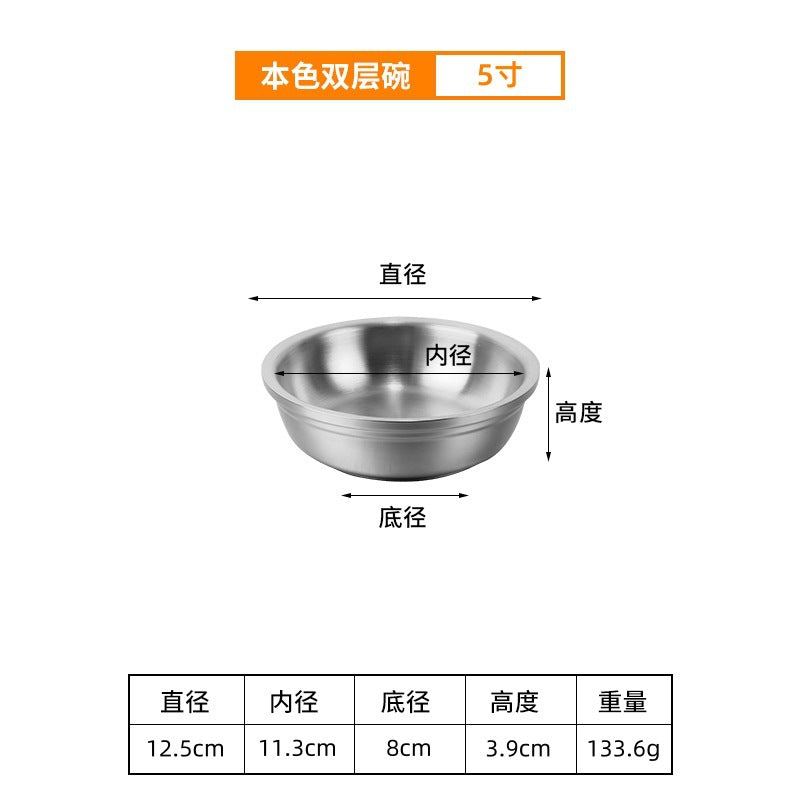 Korean stainless steel multi-purpose basin and bowl for home hot pot basin thickened soup basin cold basin kitchen large egg washing basin