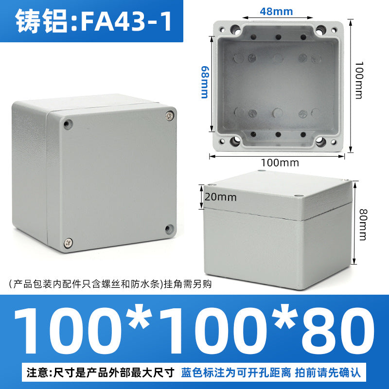 Cast aluminum waterproof box Outdoor waterproof aluminum box Metal box Outdoor terminal box Button box Sealed aluminum waterproof junction box