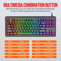 Leikui dg87 wired keyboard: stylish mechanical feel, rgb backlit, profiled keycaps – perfect for office and gaming