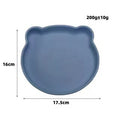 Wholesale baby and maternity products, divided children's training tableware set, baby food supplement bear plate, baby silicone dinner plate