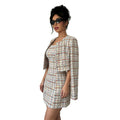 european and american cross-border chic women's clothing: new elegant chanel-style mini skirt dress two-piece set