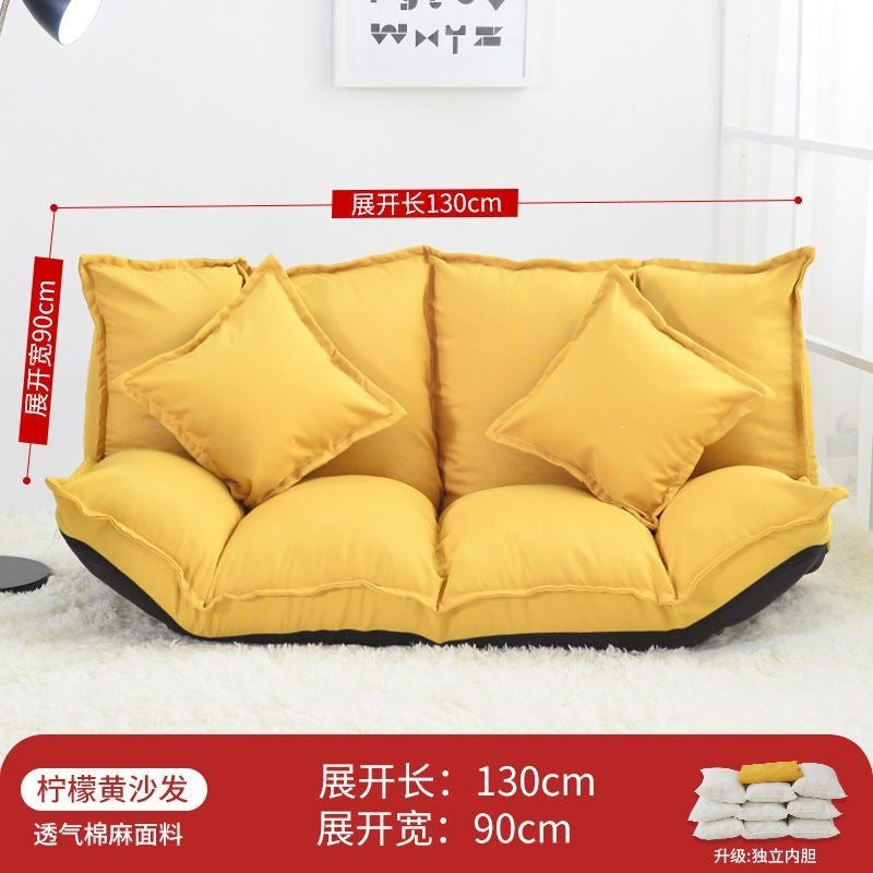 Lazy sofa popular tatami floor bedroom single and double small apartment foldable rental room japanese style bed dual-use